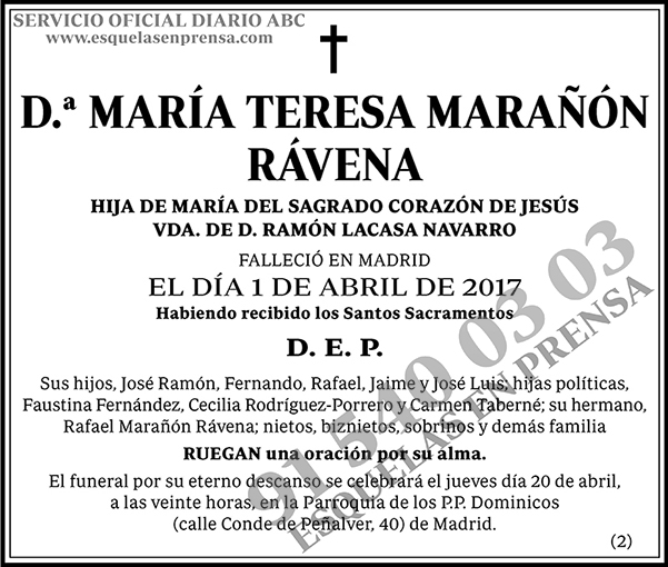 María Teresa Marañón Rávena
